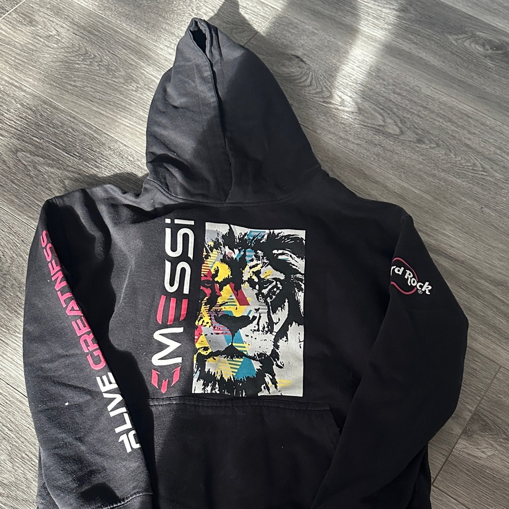 Hard Rock Cafe Black Hoodie Messi brand